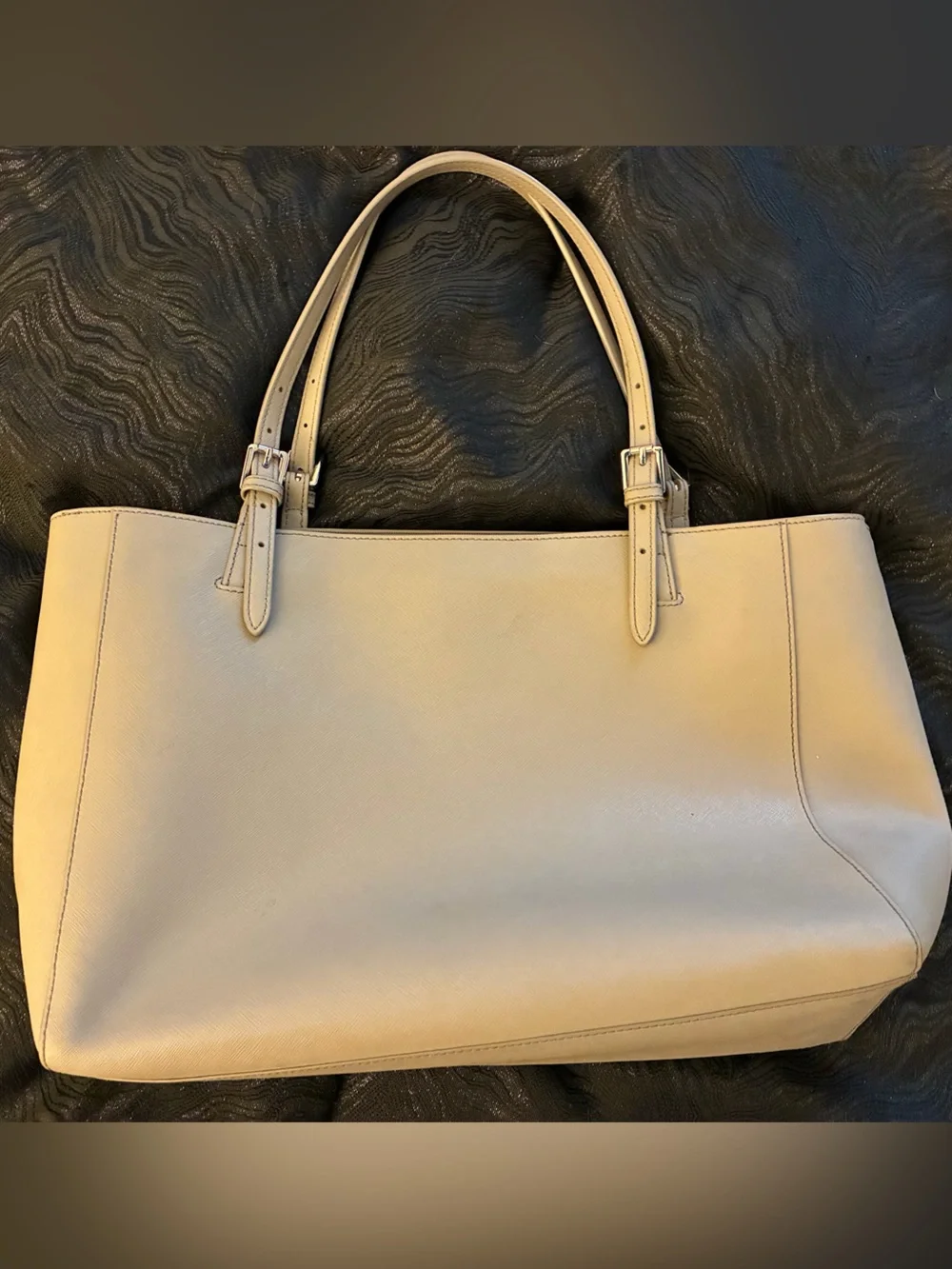 Tory Burch Beige Leather Tote Bag